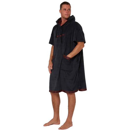  OCEAN & EARTH MEN STRIKE HOODED PONCHO ADULT DULL BLACK