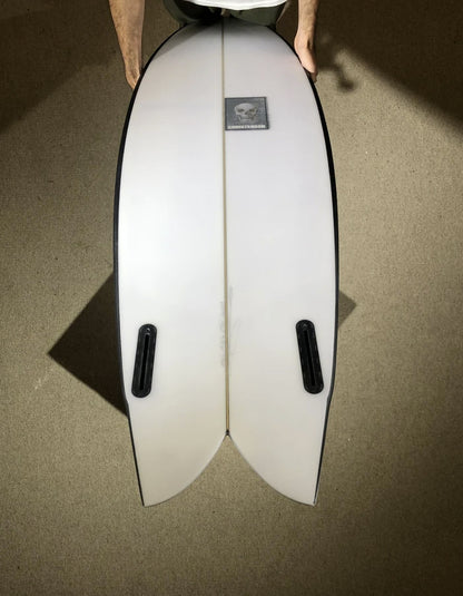  PUKAS 5'10" CHRIS CHRISTENSON PEGASO TWIN FIN BLACK