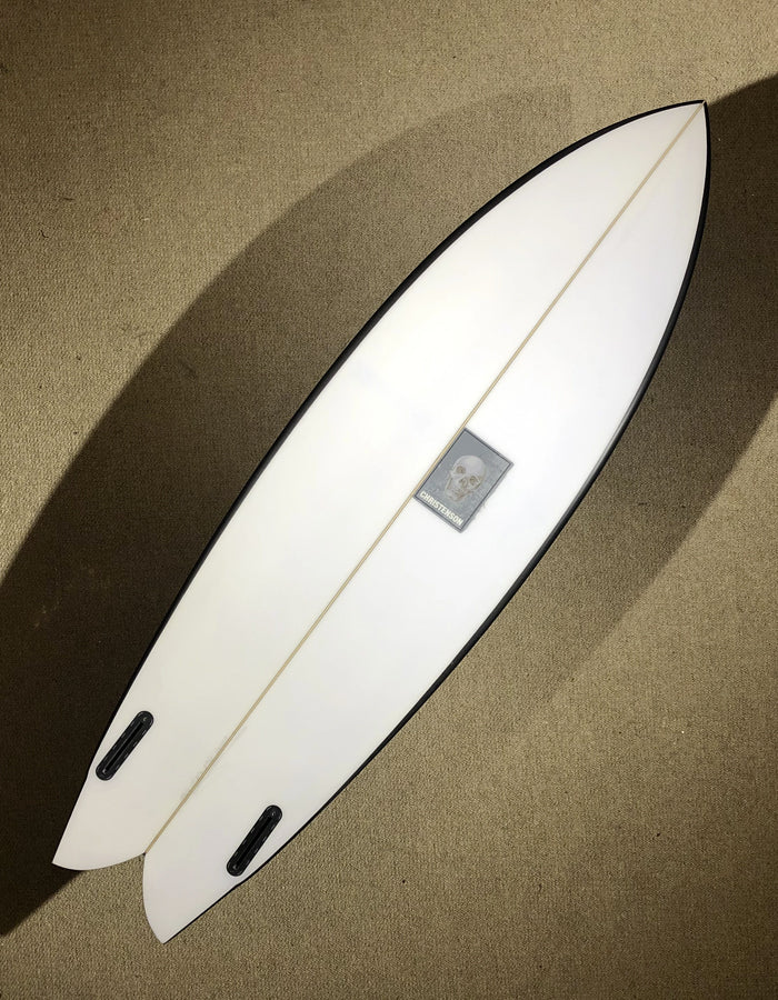  PUKAS 5'10" CHRIS CHRISTENSON PEGASO TWIN FIN BLACK