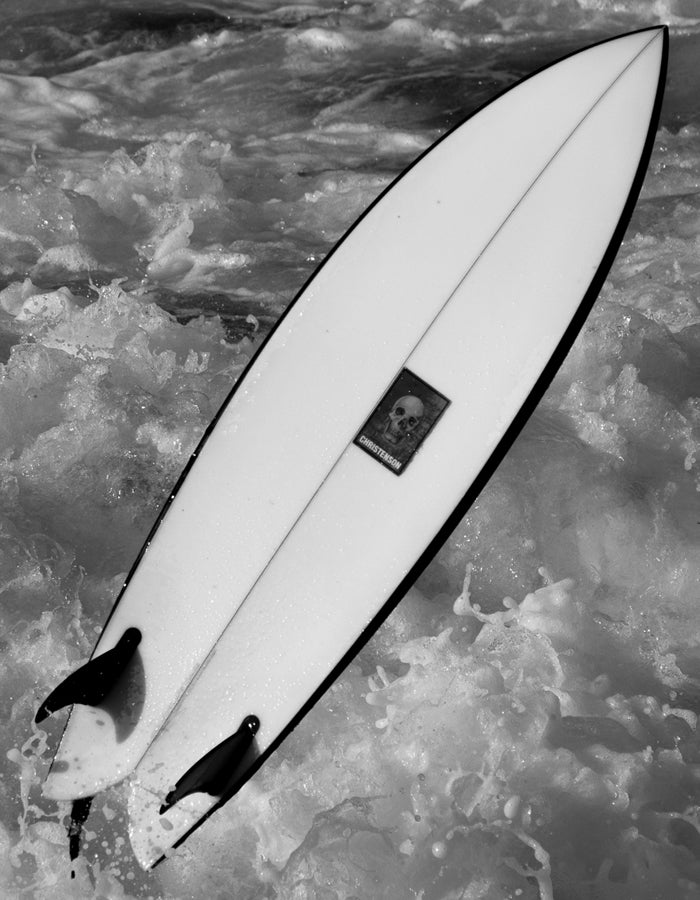  PUKAS 5'10" CHRIS CHRISTENSON PEGASO TWIN FIN BLACK