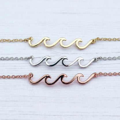  PURA VIDA DELICATE WAVE ANKLET SILVER