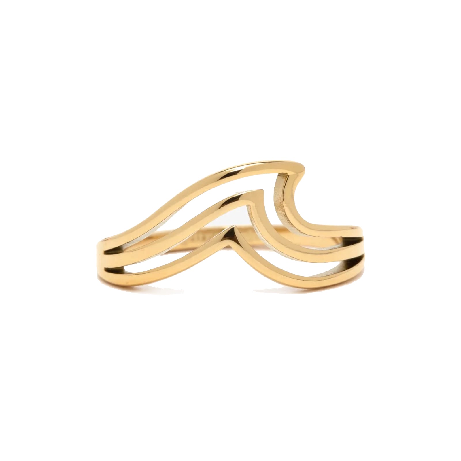  PURA VIDA SURFRIDER TRIPLE WAVE RING GOLD