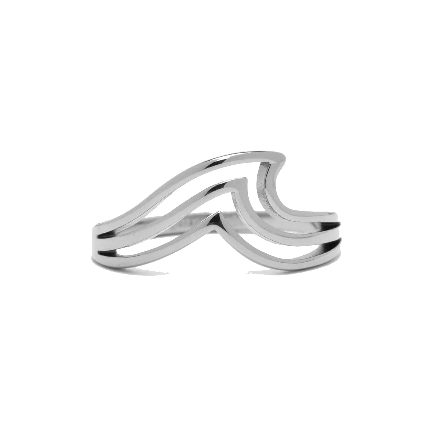 PURA VIDA SURFRIDER TRIPLE WAVE RING SILVER