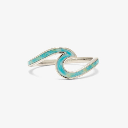  PURA VIDA TIE DYE WAVE RING LIGHT BLUE SILVER