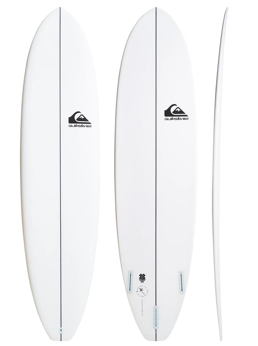  QUIKSILVER 7'3" THE BREAK FUNBOARD WHITE