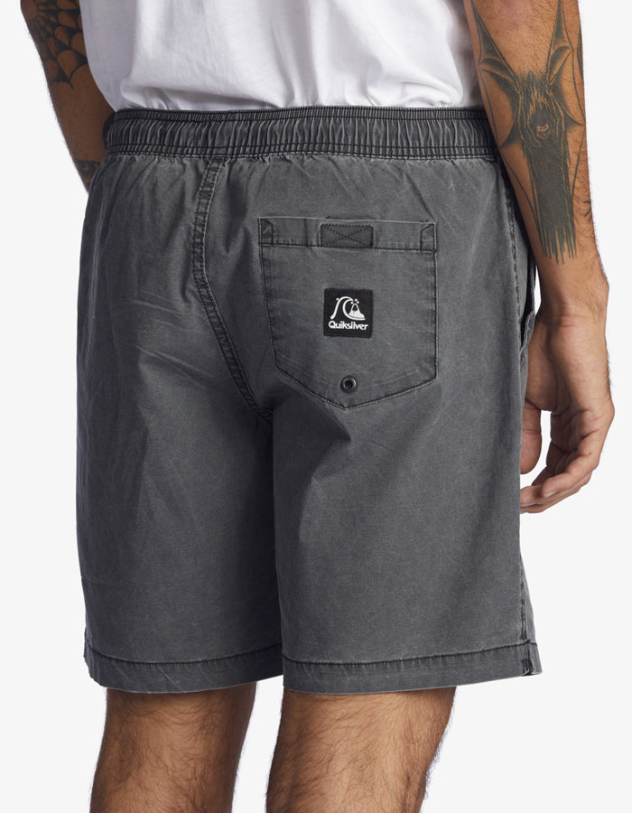  QUIKSILVER TAXER 17" ELASTICATED SHORTS BLACK