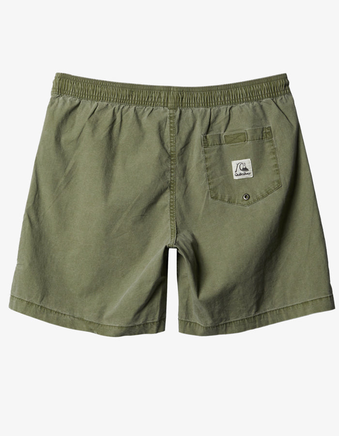 QUIKSILVER TAXER 17" ELASTICATED SHORTS FOUR LEAF CLOVER