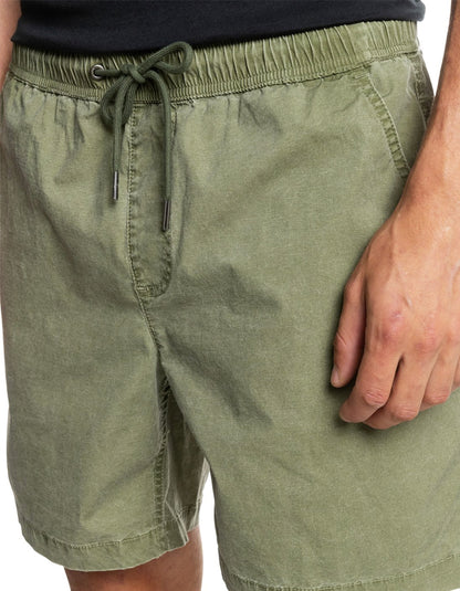  QUIKSILVER TAXER 17" ELASTICATED SHORTS FOUR LEAF CLOVER