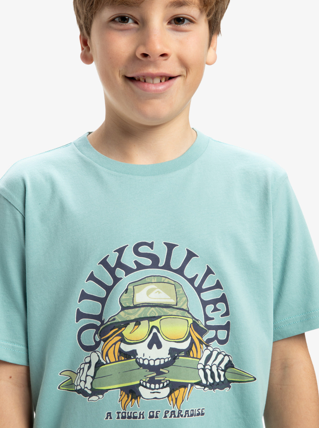  QUIKSILVER EV SKULL FEAST T-SHIRT FOR BOYS 8-16