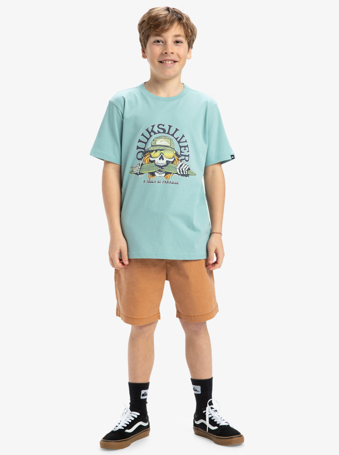  QUIKSILVER EV SKULL FEAST T-SHIRT FOR BOYS 8-16