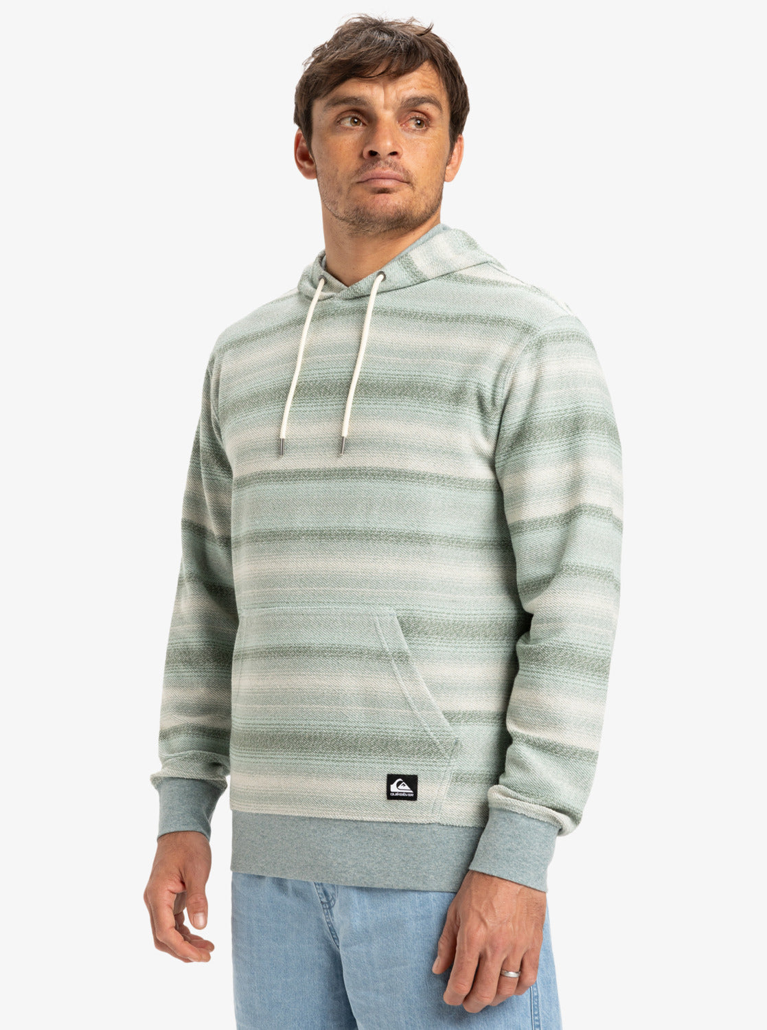  QUIKSILVER GREAT OTWAY HOODIE ABBEY STONE GREY OTWAY