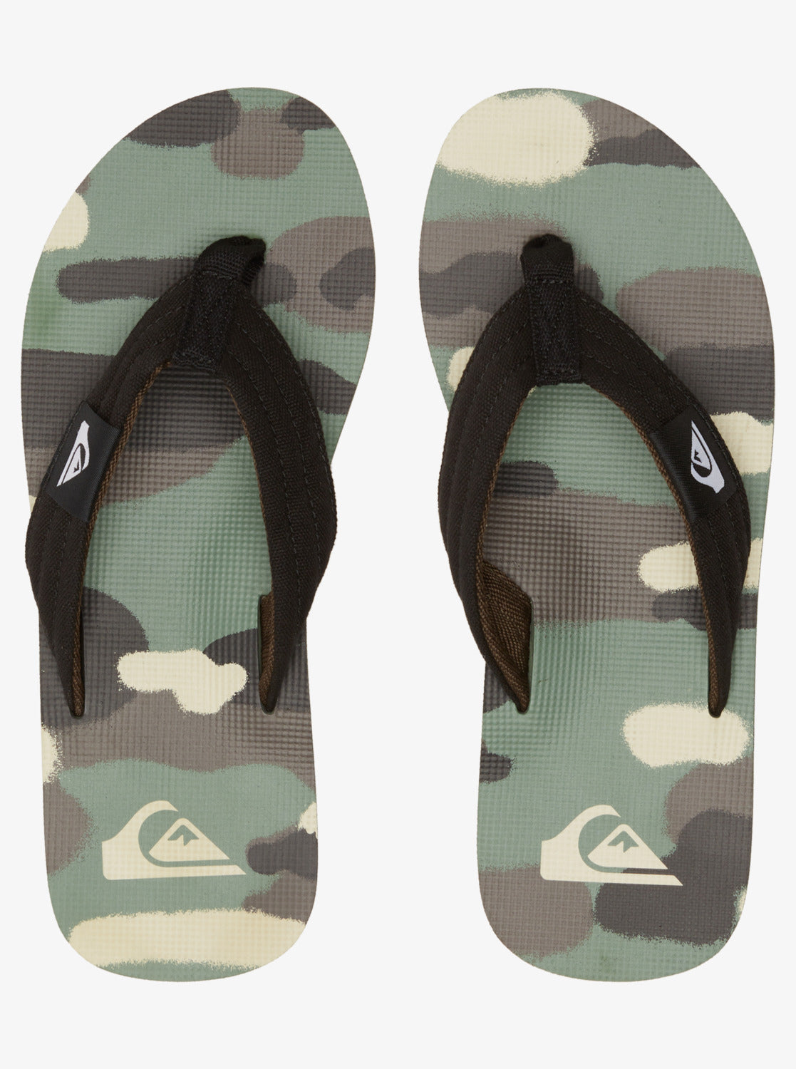  QUIKSILVER MOLOKAI LAYBACK SANDALS BLACK BROWN GREEN