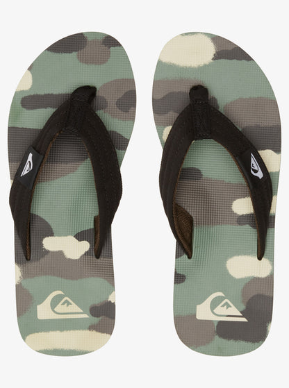  QUIKSILVER MOLOKAI LAYBACK SANDALS BLACK BROWN GREEN
