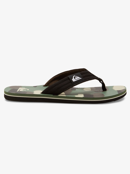  QUIKSILVER MOLOKAI LAYBACK SANDALS BLACK BROWN GREEN