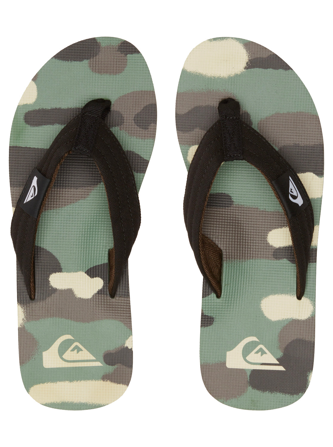  QUIKSILVER MOLOKAI LAYBACK SANDALS BLACK BROWN GREEN