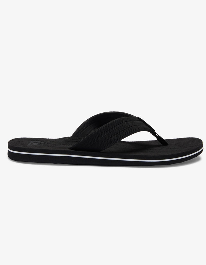  QUIKSILVER MOLOKAI LAYBACK SANDALS BLACK WHITE BLACK