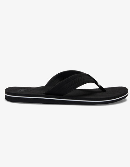  QUIKSILVER MOLOKAI LAYBACK SANDALS BLACK WHITE BLACK