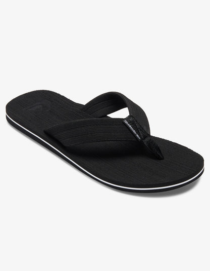  QUIKSILVER MOLOKAI LAYBACK SANDALS BLACK WHITE BLACK