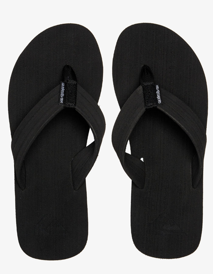  QUIKSILVER MOLOKAI LAYBACK SANDALS BLACK WHITE BLACK