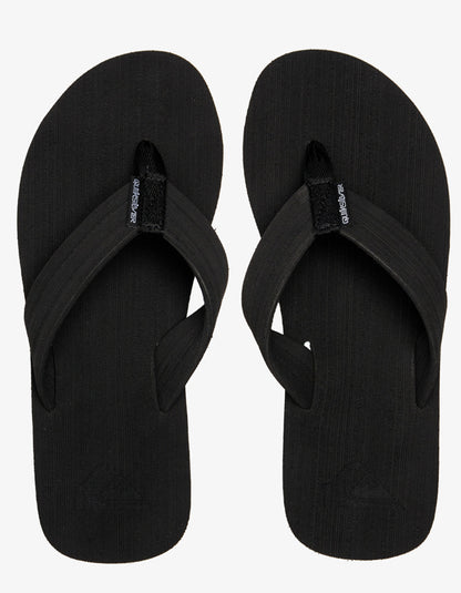  QUIKSILVER MOLOKAI LAYBACK SANDALS BLACK WHITE BLACK