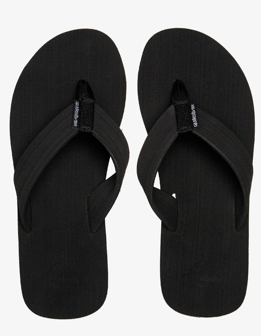  QUIKSILVER MOLOKAI LAYBACK SANDALS BLACK WHITE BLACK