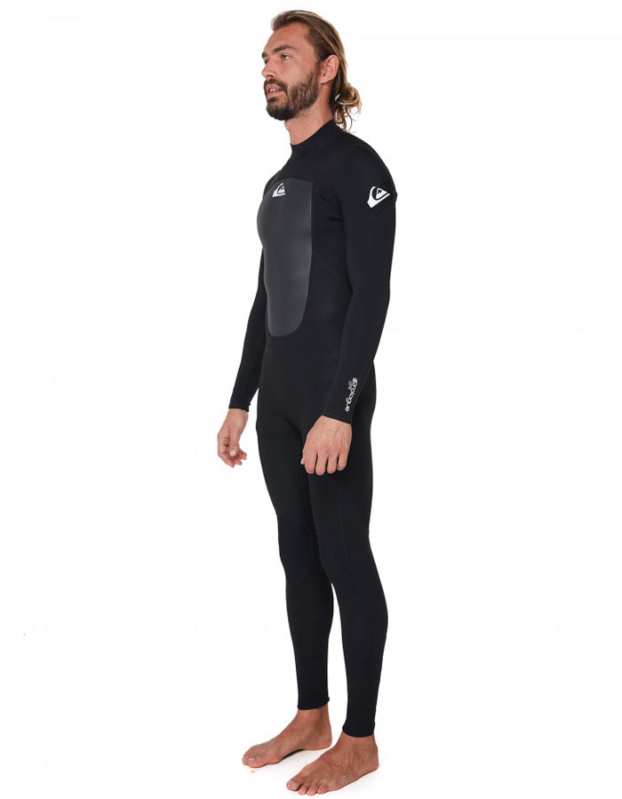  QUIKSILVER 5/4/3 PROLOGUE BACK ZIP WETSUIT BLACK
