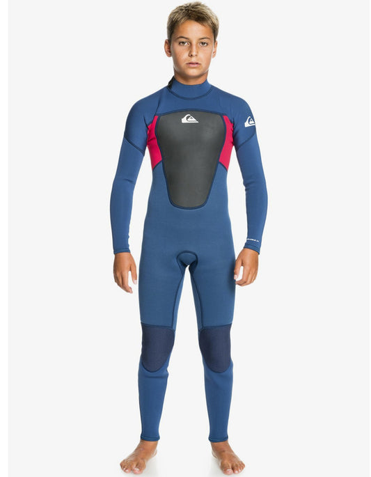  QUIKSILVER BOYS PROLOGUE 4/3 STEAMER WETSUIT BACKZIP