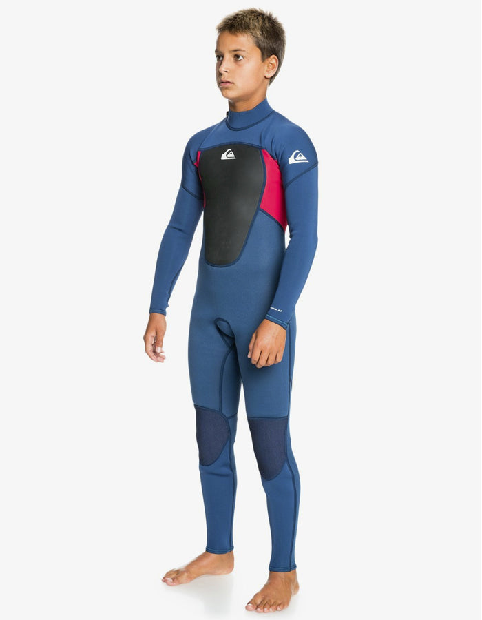 QUIKSILVER BOYS PROLOGUE 3/2 STEAMER WETSUIT BACK ZIP