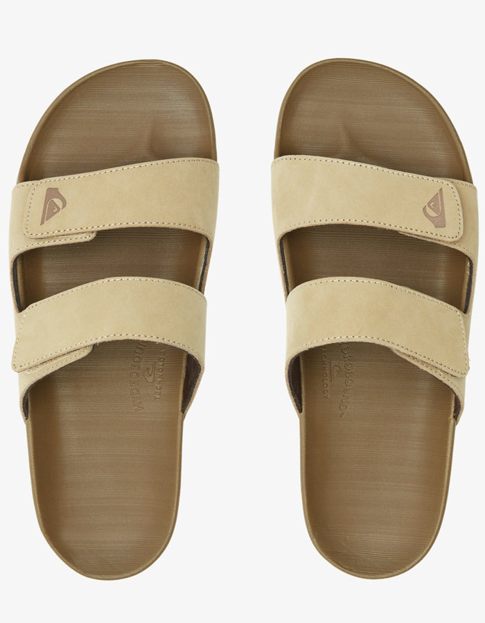  QUIKSILVER RIVI LEATHER DOUBLE ADJUST SANDALS
