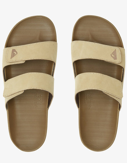  QUIKSILVER RIVI LEATHER DOUBLE ADJUST SANDALS