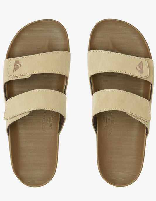  QUIKSILVER RIVI LEATHER DOUBLE ADJUST SANDALS