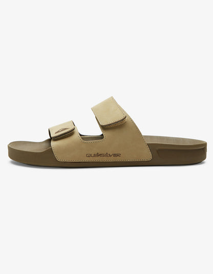  QUIKSILVER RIVI LEATHER DOUBLE ADJUST SANDALS