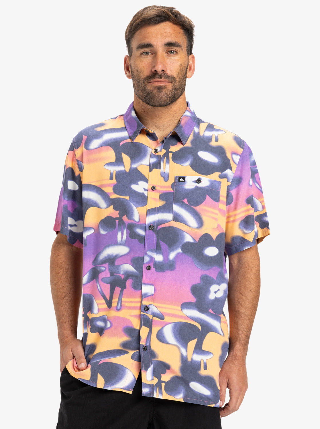  QUIKSILVER SAFE PARADISE SHORT SLEEVE SHIRT