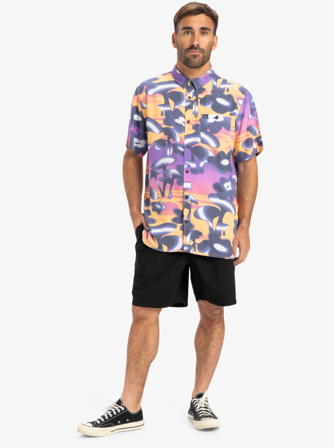  QUIKSILVER SAFE PARADISE SHORT SLEEVE SHIRT