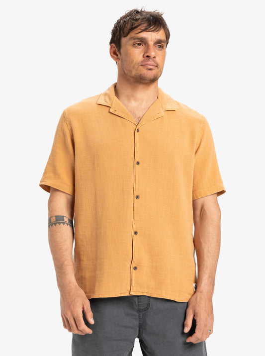  QUIKSILVER SUNRISE SHORT SLEEVE SHIRT BRAN