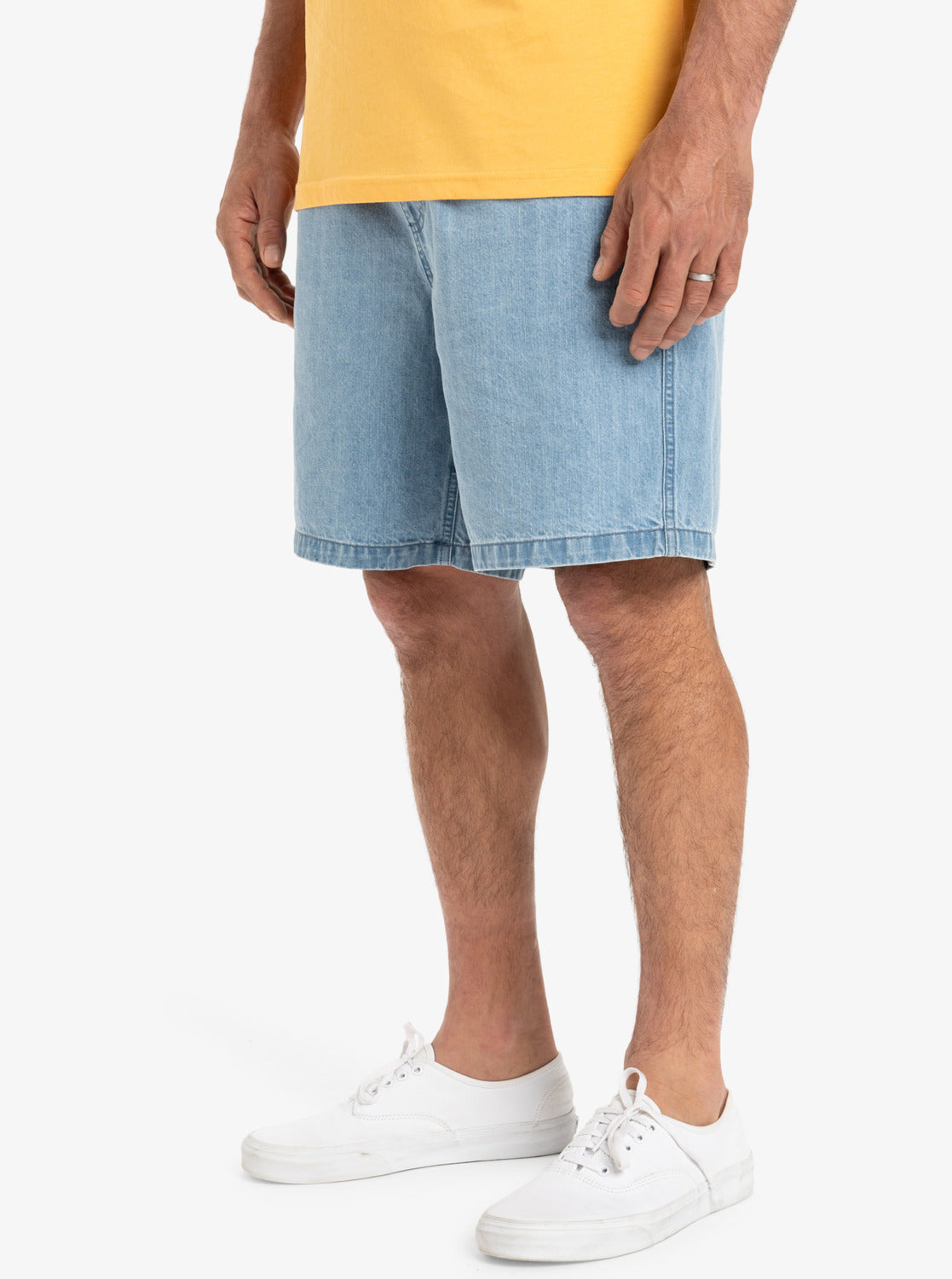 QUIKSILVER TAXER DENIM SHORTS STONE WASH