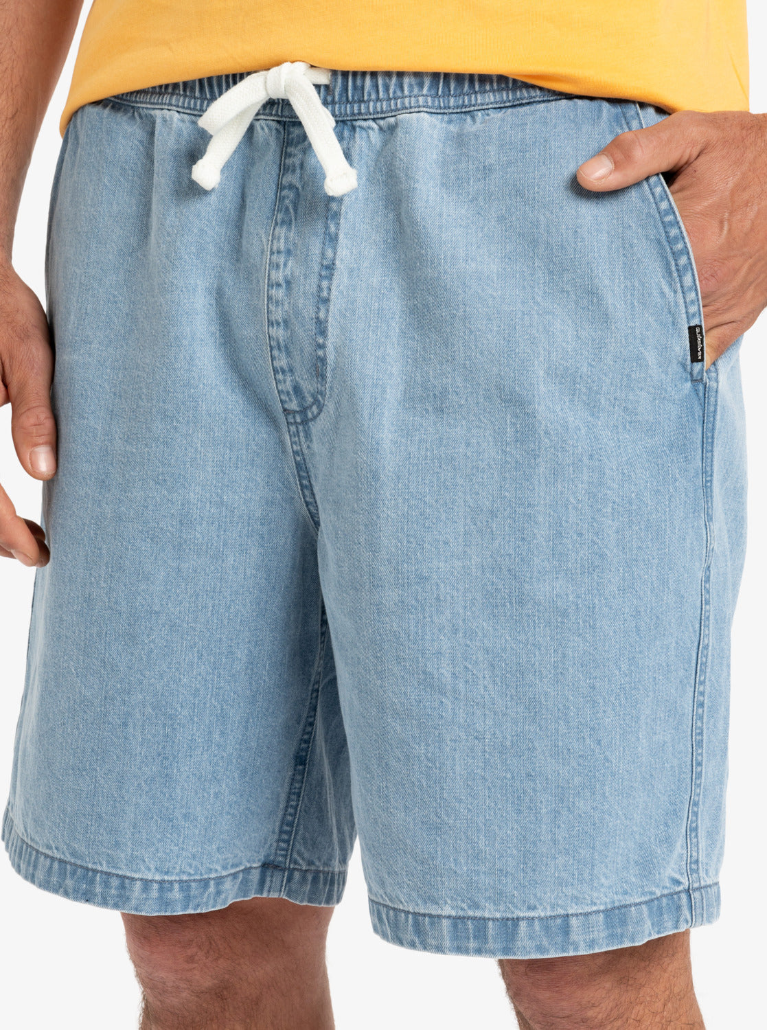  QUIKSILVER TAXER DENIM SHORTS STONE WASH