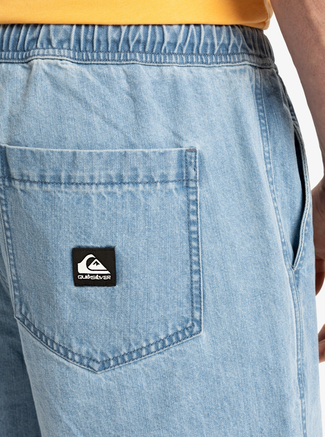 QUIKSILVER TAXER DENIM SHORTS STONE WASH