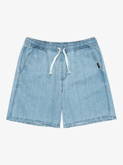  QUIKSILVER TAXER DENIM SHORTS STONE WASH