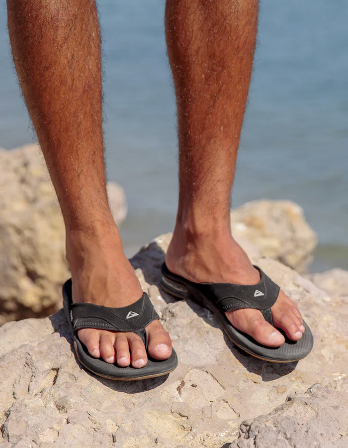  REEF SANDALS FANNING BLACK SILVER