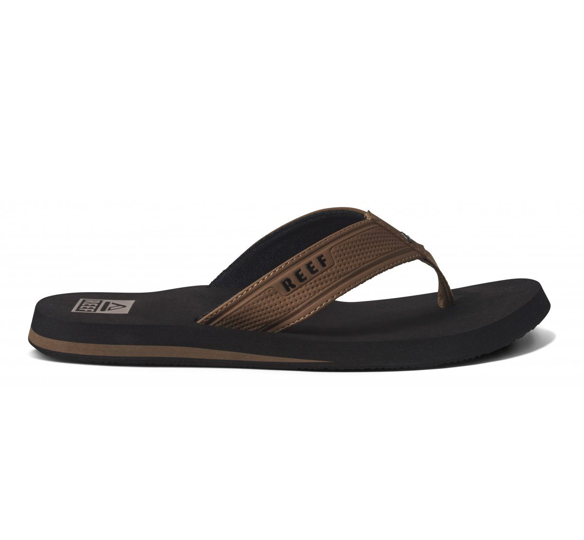  REEF THE LAYBACK FLIP FLOPS BLACK/TAN