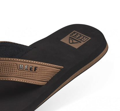  REEF THE LAYBACK FLIP FLOPS BLACK/TAN