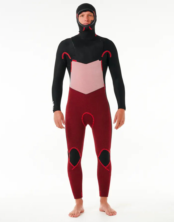  RIP CURL DAWN PATROL 6/4 CHEST ZIP HOOD WETSUIT