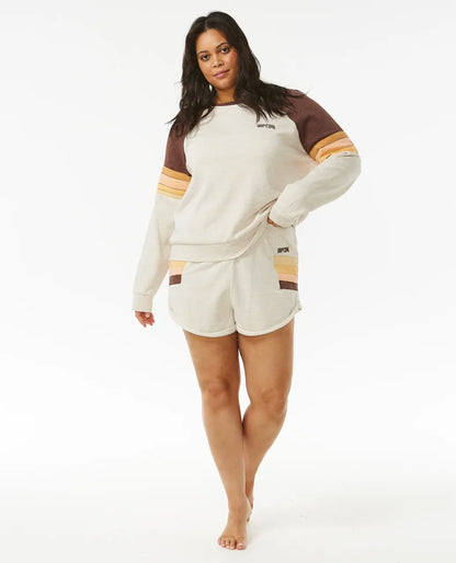  RIP CURL SURF REVIVAL CREW FLEECE OATMEAL MARLE