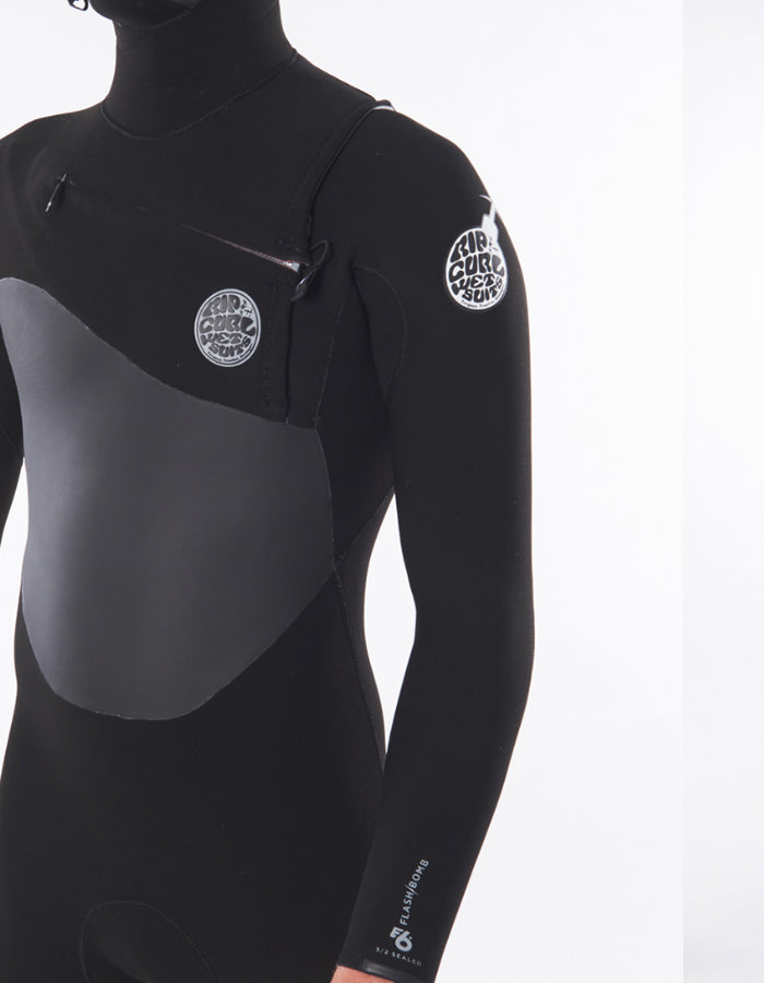  RIP CURL FLASH BOMB HOODED WETSUIT 6/4 CHEST ZIP
