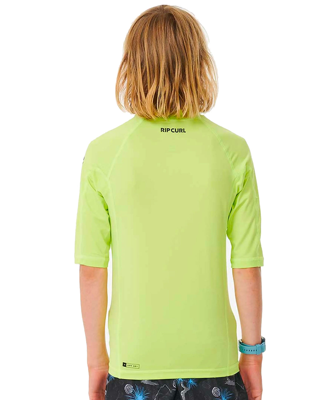 RIP CURL T-SHIRT BRAND WAVE UV SHORT SLEEVE UPF50+ LIME