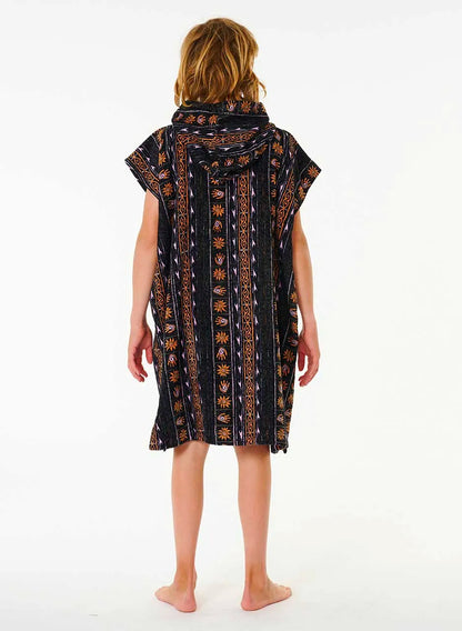  RIP CURL MIXED HOODED PONCHO BOY BLACK PURPLE