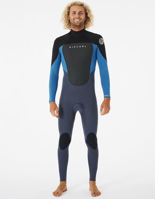  RIP CURL OMEGA 4/3 BACK ZIP WETSUIT BLUE