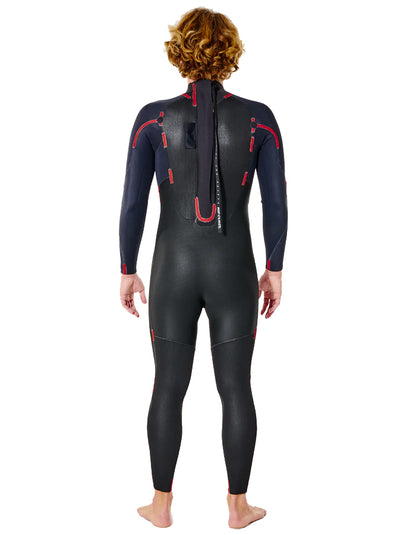  RIP CURL OMEGA 4/3 BACK ZIP WETSUIT BLUE