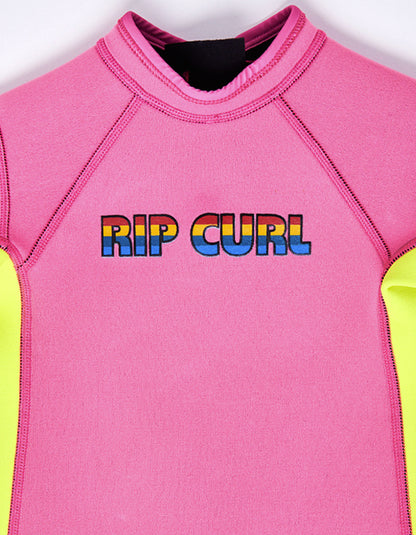  RIP CURL GROMS OMEGA BACK ZIP SPRINGSUIT PINK